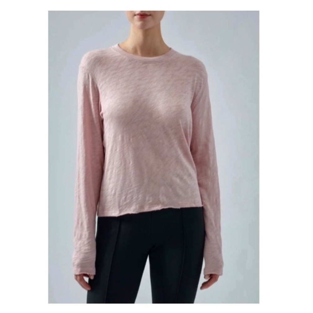ATM Slub Jersey Long Sleeve Shirt in Vintage Rose.